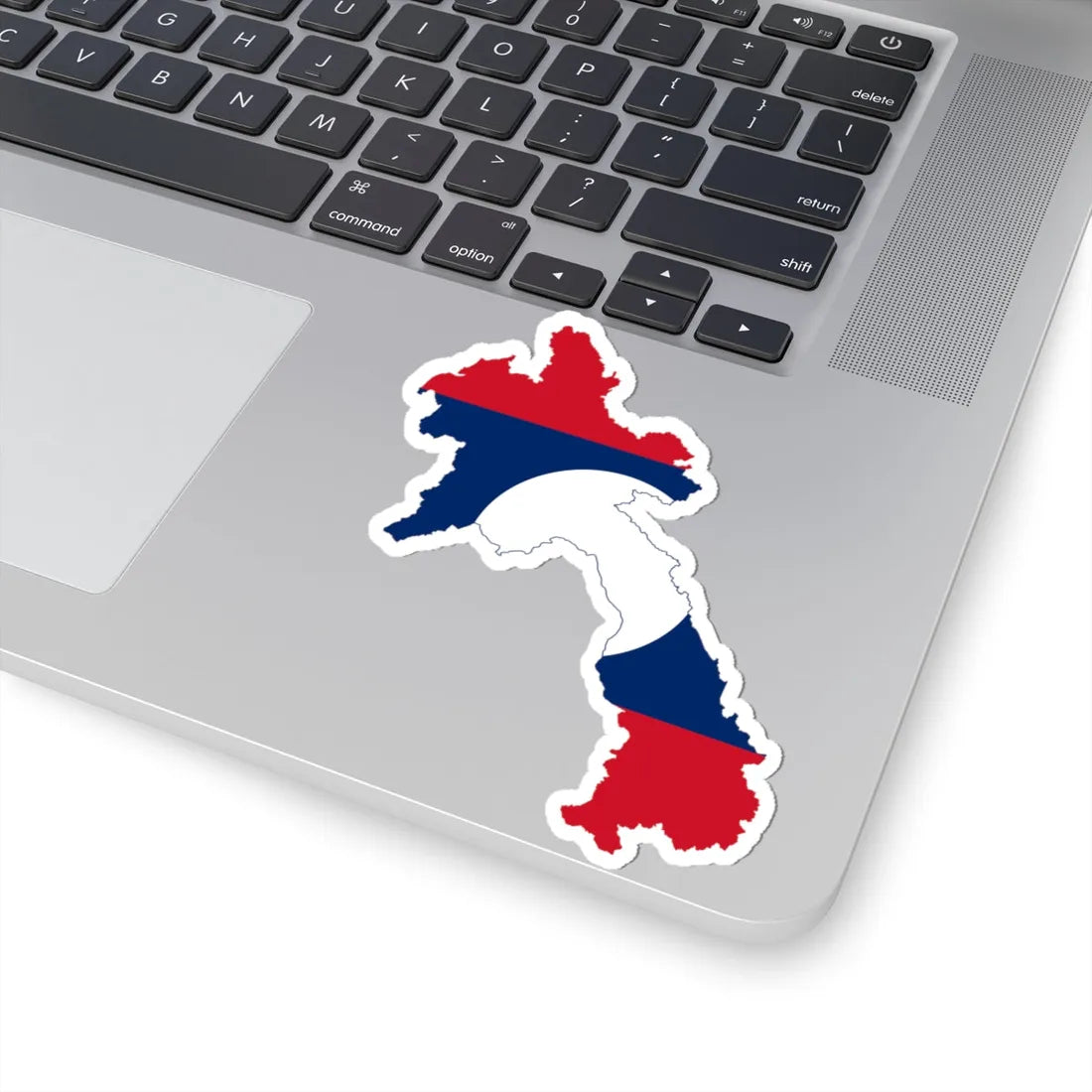 Flag-map of Laos (Laos) STICKER Vinyl Kiss-Cut Decal - The Sticker Space