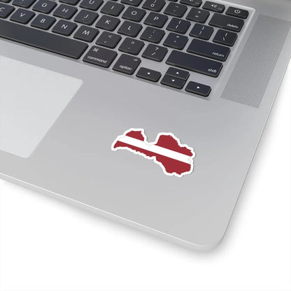 Flag-map of Latvia (Latvia) STICKER Vinyl Kiss-Cut Decal - The Sticker Space