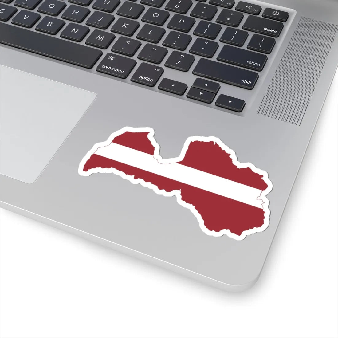 Flag-map of Latvia (Latvia) STICKER Vinyl Kiss-Cut Decal - The Sticker Space