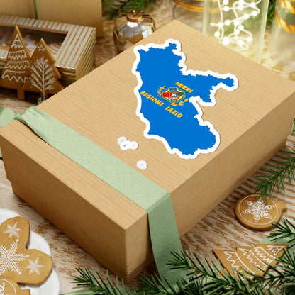 Flag map of Lazio (Italy) STICKER Vinyl Kiss-Cut Decal - The Sticker Space