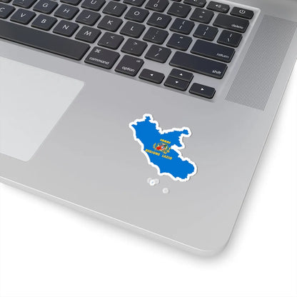 Flag map of Lazio (Italy) STICKER Vinyl Kiss-Cut Decal - The Sticker Space