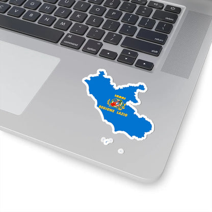 Flag map of Lazio (Italy) STICKER Vinyl Kiss-Cut Decal - The Sticker Space