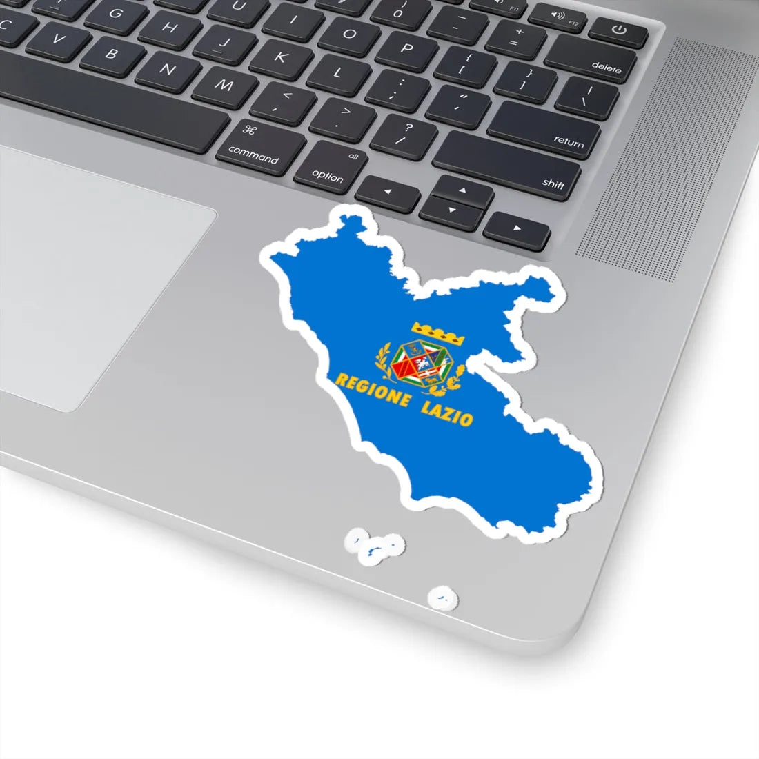 Flag map of Lazio (Italy) STICKER Vinyl Kiss-Cut Decal - The Sticker Space
