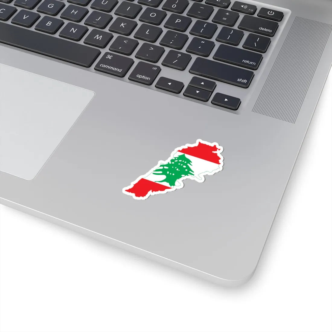 Flag-map of Lebanon (Lebanon) STICKER Vinyl Kiss-Cut Decal - The Sticker Space