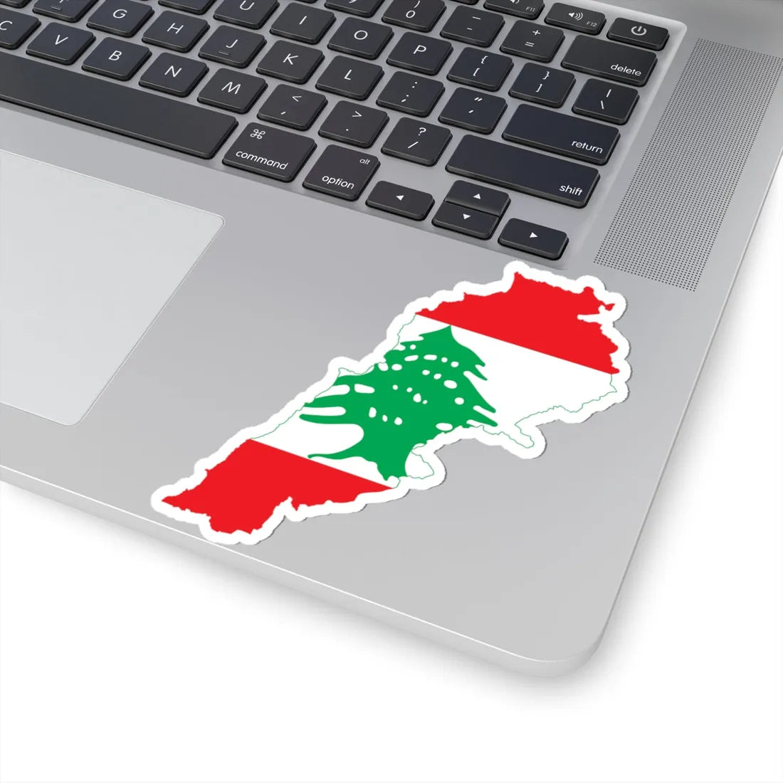 Flag-map of Lebanon (Lebanon) STICKER Vinyl Kiss-Cut Decal - The Sticker Space
