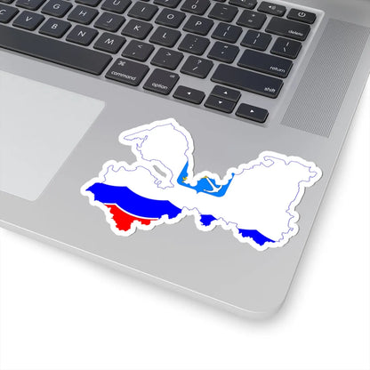 Flag-map of Leningrad Oblast (Russia) STICKER Vinyl Kiss-Cut Decal - The Sticker Space