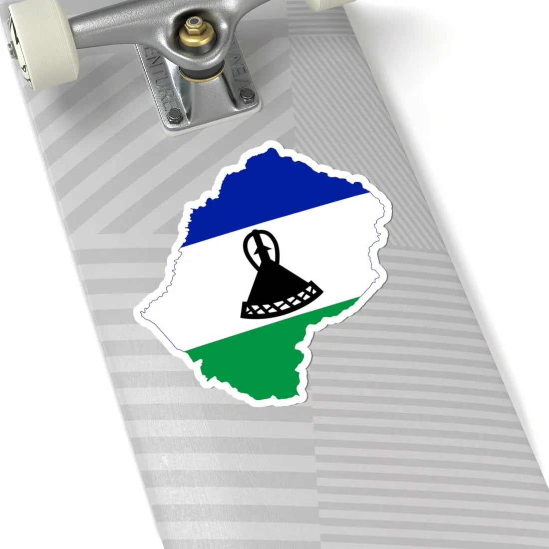 Flag map of Lesotho (Lesotho) STICKER Vinyl Kiss-Cut Decal - The Sticker Space