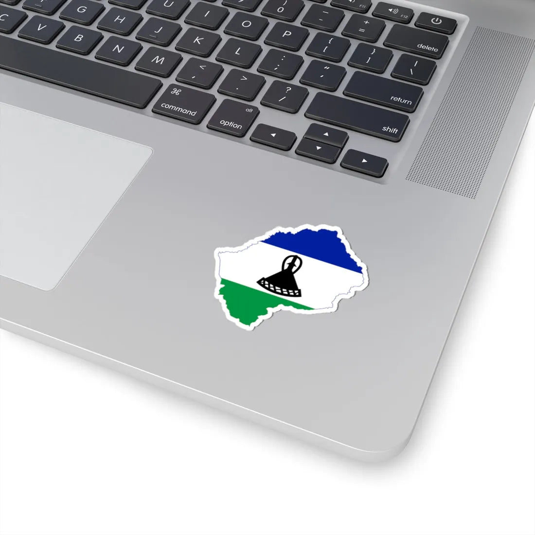 Flag map of Lesotho (Lesotho) STICKER Vinyl Kiss-Cut Decal - The Sticker Space
