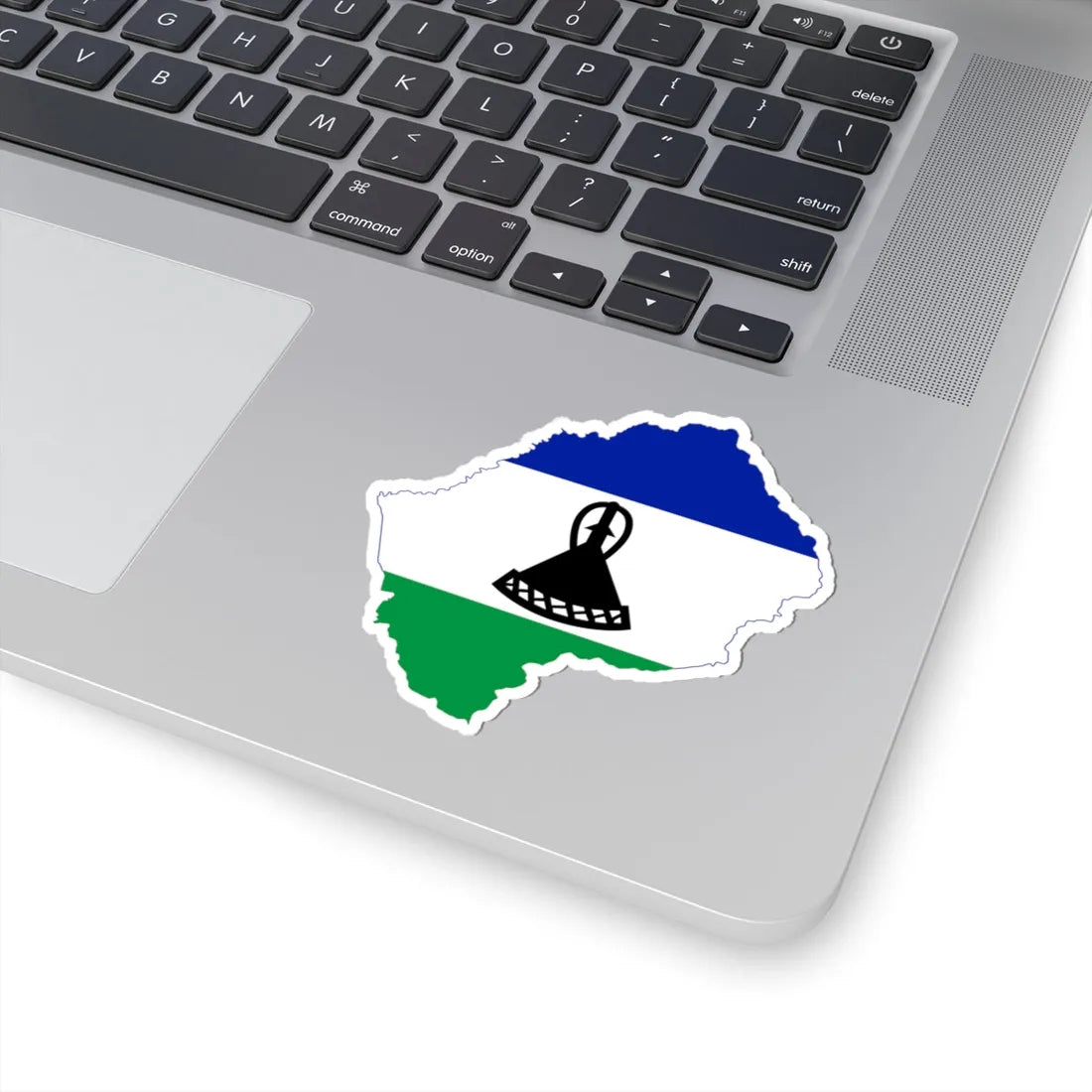 Flag map of Lesotho (Lesotho) STICKER Vinyl Kiss-Cut Decal - The Sticker Space