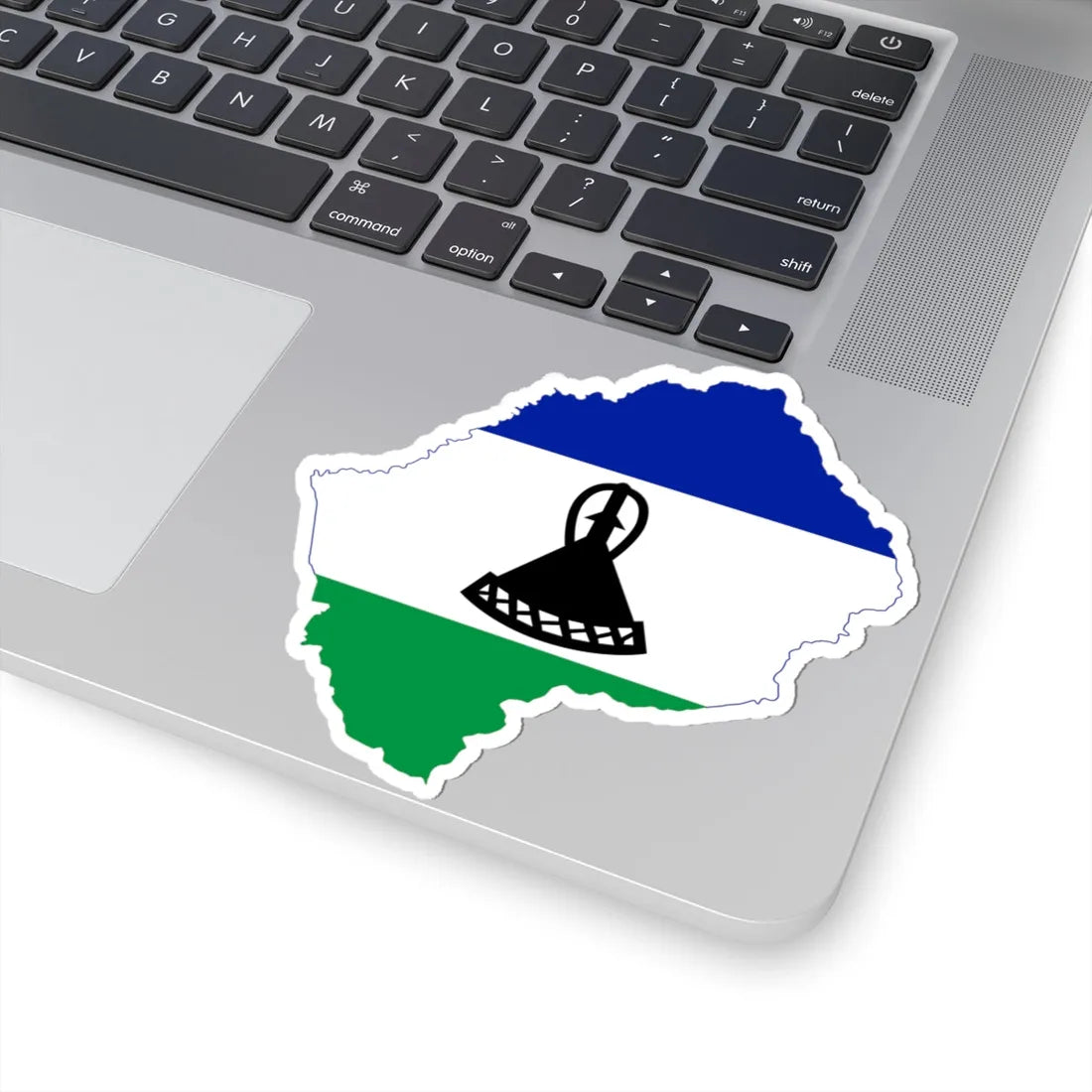 Flag map of Lesotho (Lesotho) STICKER Vinyl Kiss-Cut Decal - The Sticker Space