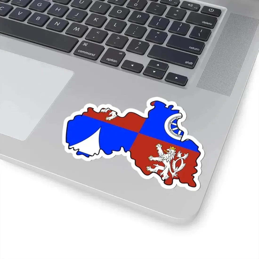 Flag-map of Liberec Region (Czech Republic) STICKER Vinyl Kiss-Cut Decal - The Sticker Space