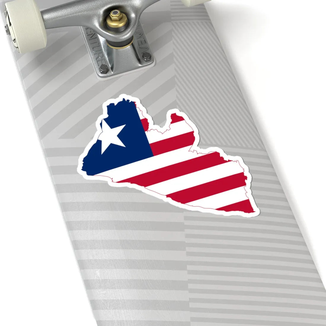 Flag map of Liberia (Liberia) STICKER Vinyl Kiss-Cut Decal - The Sticker Space