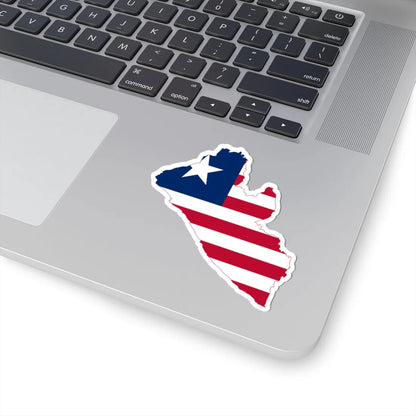 Flag map of Liberia (Liberia) STICKER Vinyl Kiss-Cut Decal - The Sticker Space