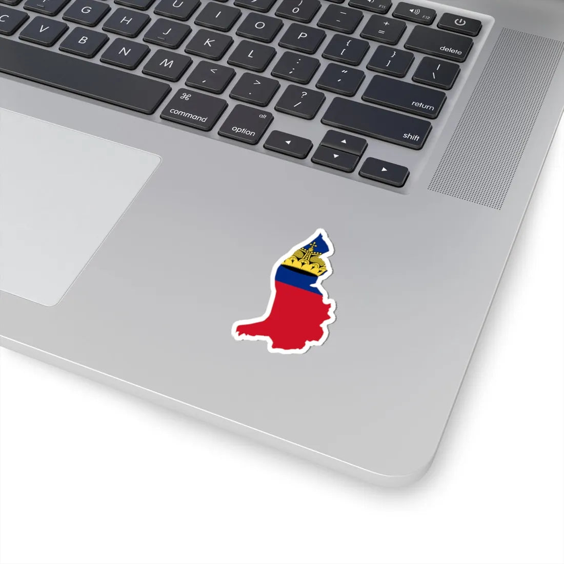 Flag-map of Liechtenstein (Liechtenstein) STICKER Vinyl Kiss-Cut Decal - The Sticker Space
