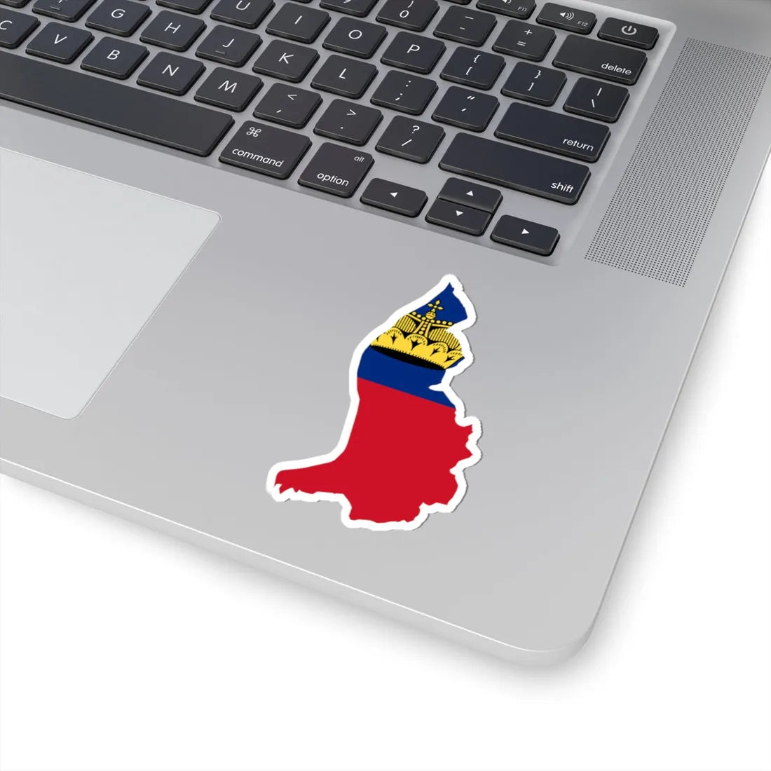 Flag-map of Liechtenstein (Liechtenstein) STICKER Vinyl Kiss-Cut Decal - The Sticker Space