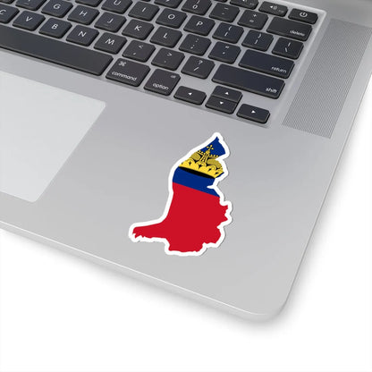 Flag-map of Liechtenstein (Liechtenstein) STICKER Vinyl Kiss-Cut Decal - The Sticker Space