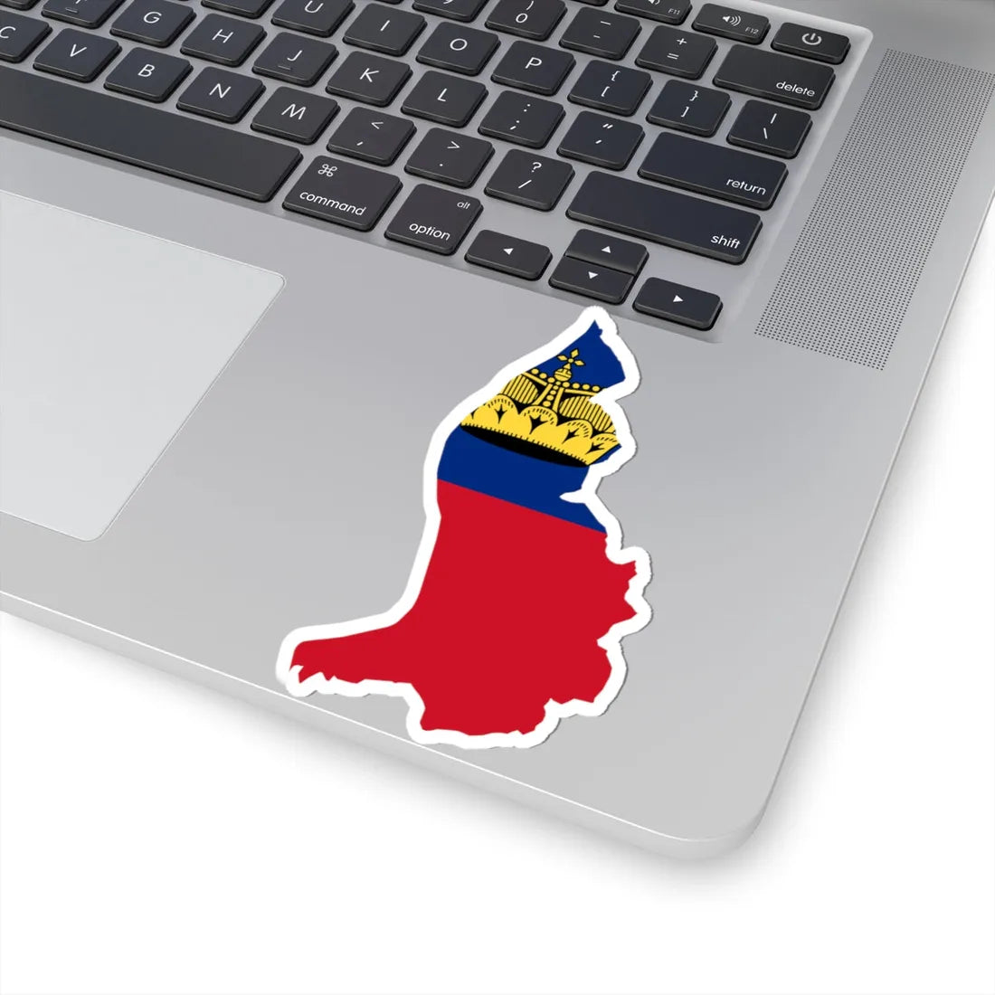 Flag-map of Liechtenstein (Liechtenstein) STICKER Vinyl Kiss-Cut Decal - The Sticker Space