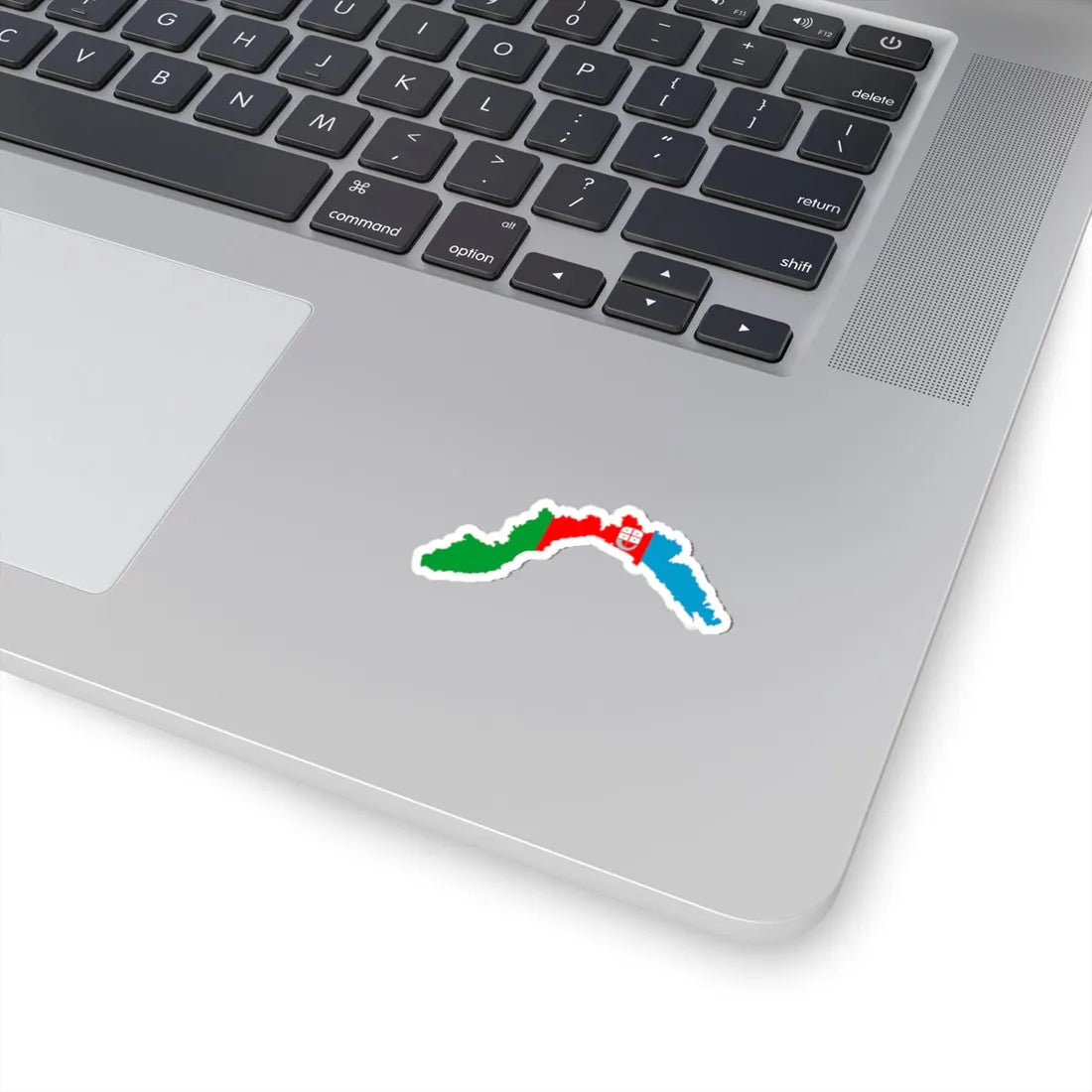 Flag map of Liguria (Italy) STICKER Vinyl Kiss-Cut Decal - The Sticker Space