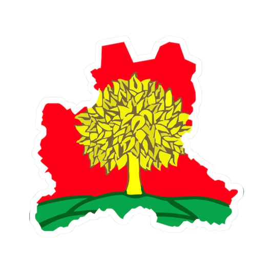 Flag-map of Lipetsk Oblast (Russia) STICKER Vinyl Kiss-Cut Decal 2 Inch White - The Sticker Space