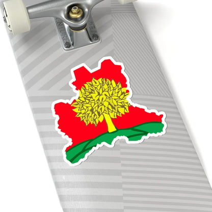 Flag-map of Lipetsk Oblast (Russia) STICKER Vinyl Kiss-Cut Decal - The Sticker Space
