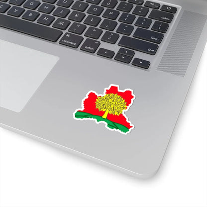 Flag-map of Lipetsk Oblast (Russia) STICKER Vinyl Kiss-Cut Decal - The Sticker Space