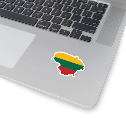 Flag-map of Lithuania (Lithuania) STICKER Vinyl Kiss-Cut Decal - The Sticker Space