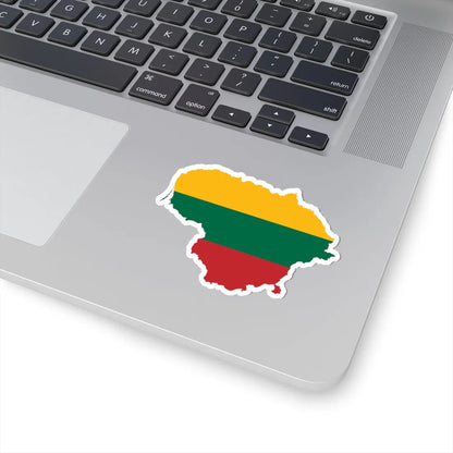 Flag-map of Lithuania (Lithuania) STICKER Vinyl Kiss-Cut Decal - The Sticker Space
