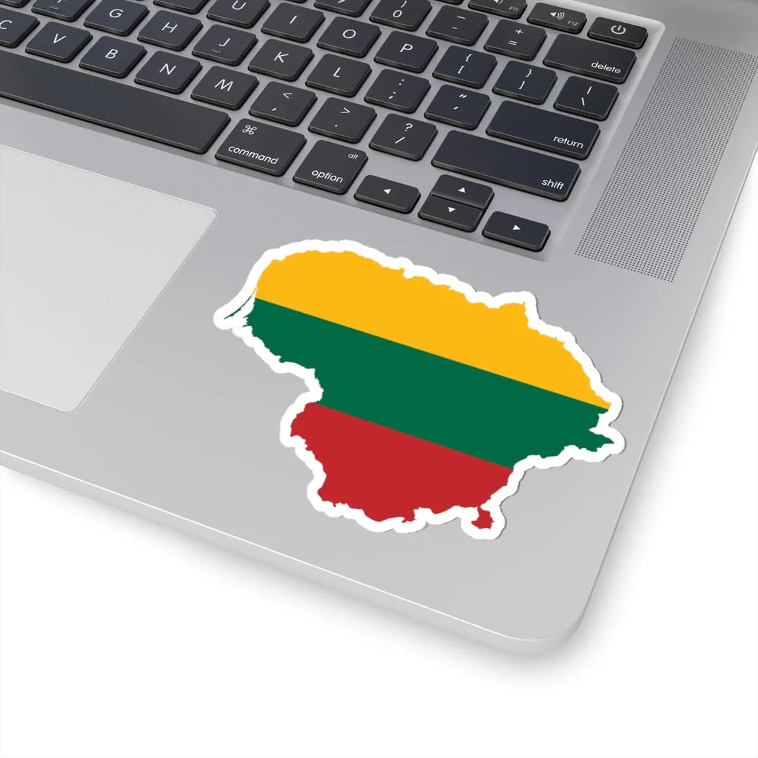 Flag-map of Lithuania (Lithuania) STICKER Vinyl Kiss-Cut Decal - The Sticker Space