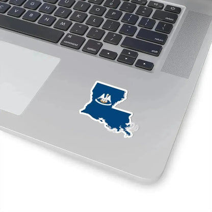 Flag-map of Louisiana (United States) STICKER Vinyl Kiss-Cut Decal - The Sticker Space
