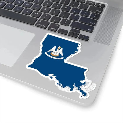 Flag-map of Louisiana (United States) STICKER Vinyl Kiss-Cut Decal - The Sticker Space