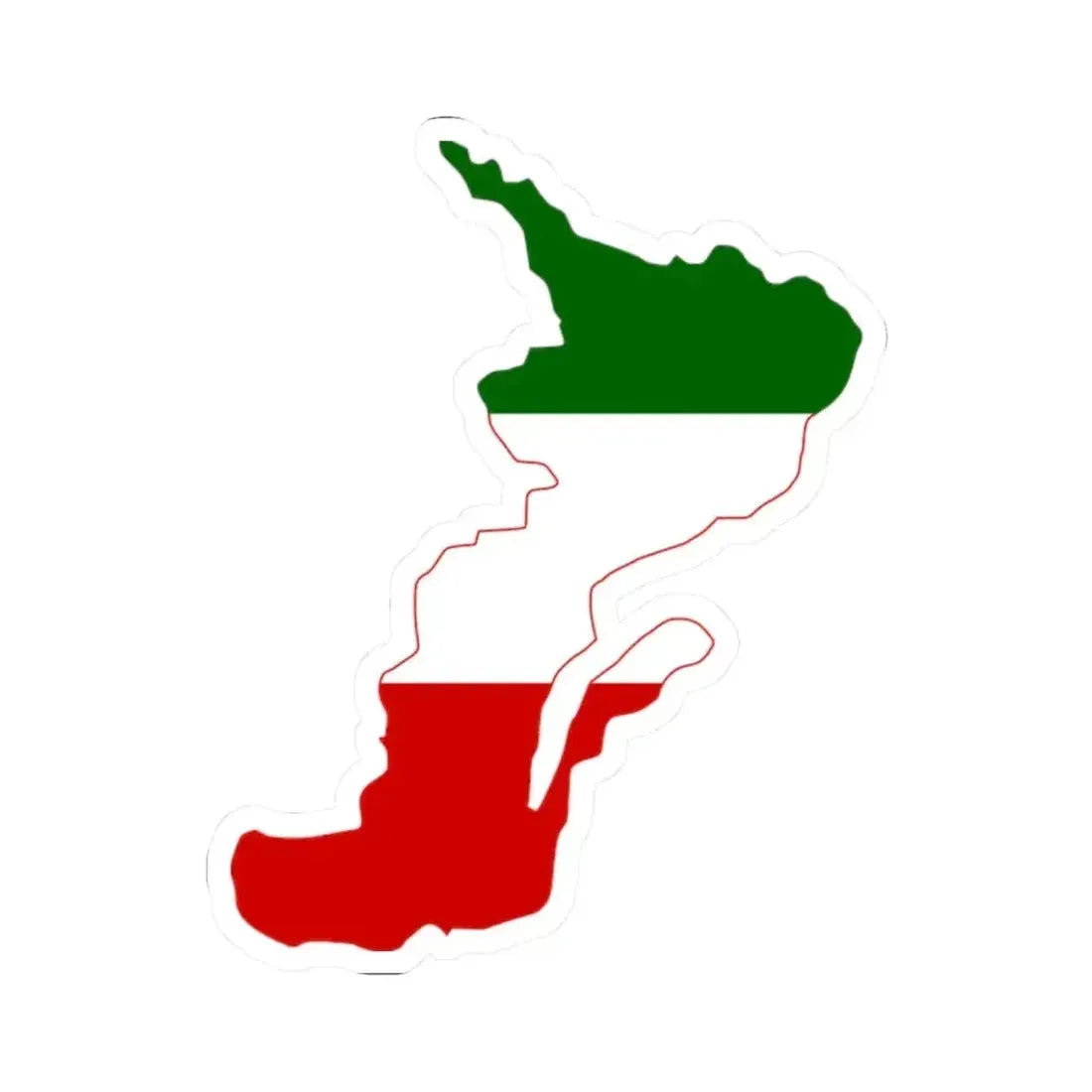 Flag-map of Lower Canada (Canada) STICKER Vinyl Kiss-Cut Decal 2 Inch White - The Sticker Space