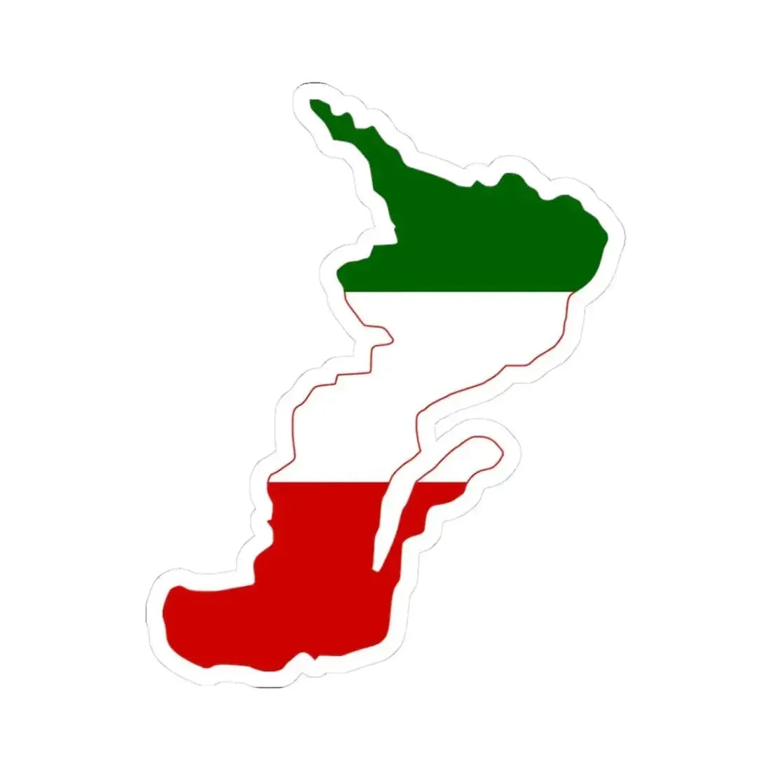 Flag-map of Lower Canada (Canada) STICKER Vinyl Kiss-Cut Decal 3 Inch White - The Sticker Space