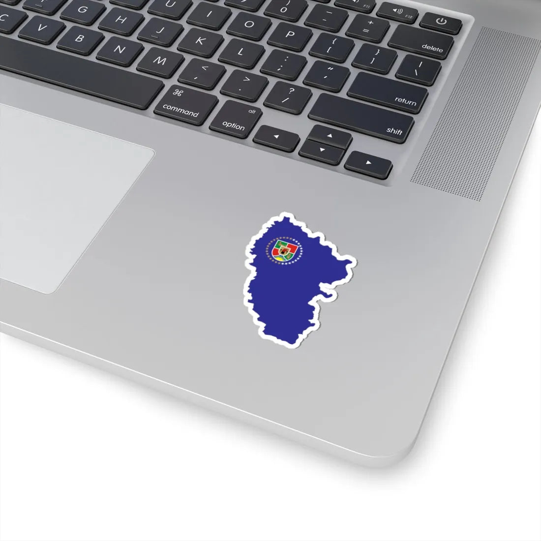 Flag-map of Luhansk Oblast (Ukraine) STICKER Vinyl Kiss-Cut Decal - The Sticker Space