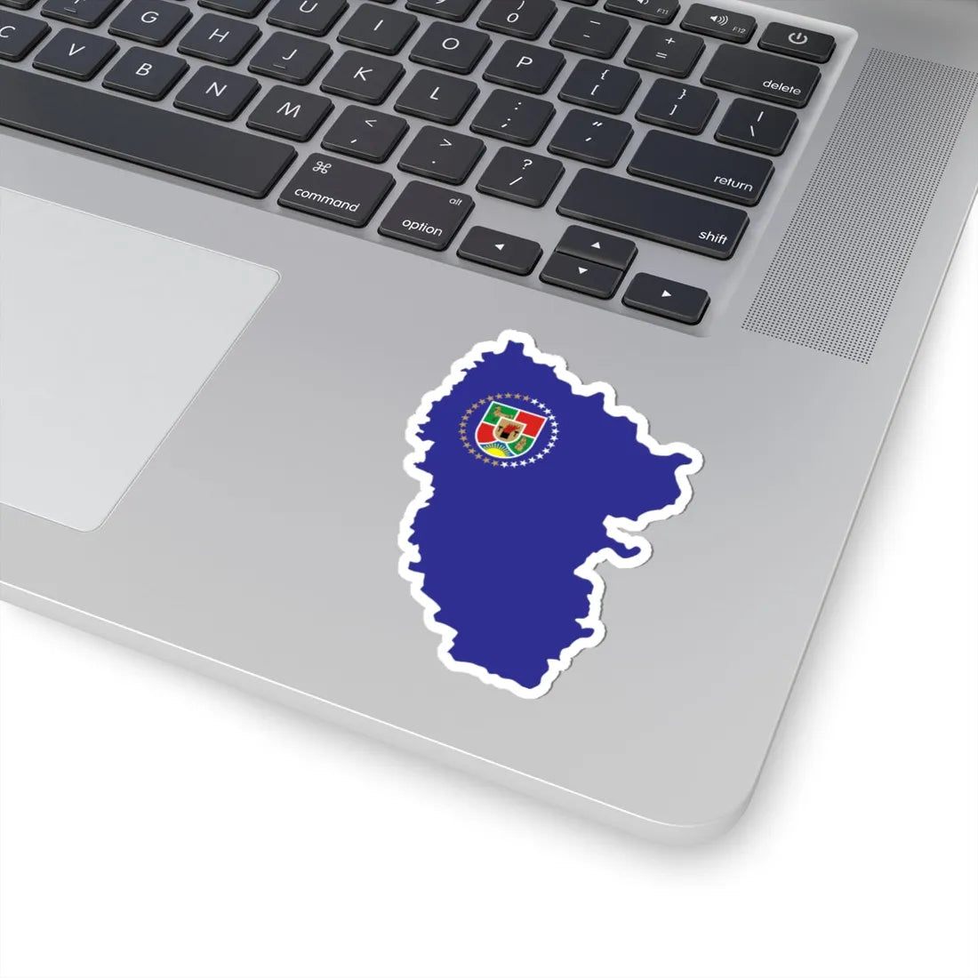 Flag-map of Luhansk Oblast (Ukraine) STICKER Vinyl Kiss-Cut Decal - The Sticker Space