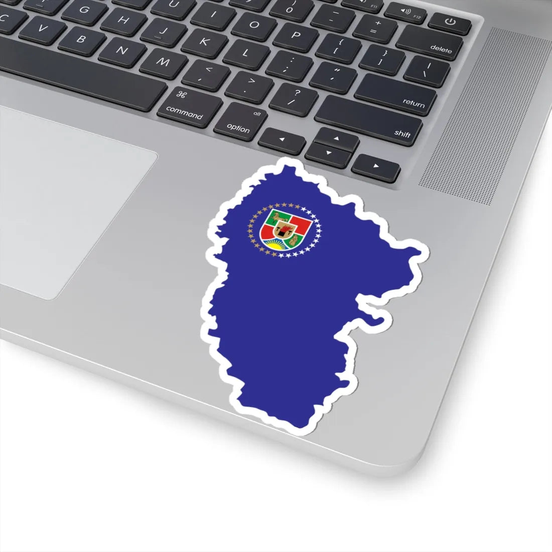 Flag-map of Luhansk Oblast (Ukraine) STICKER Vinyl Kiss-Cut Decal - The Sticker Space
