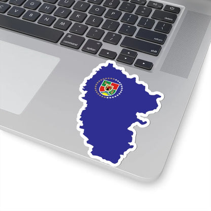 Flag-map of Luhansk Oblast (Ukraine) STICKER Vinyl Kiss-Cut Decal - The Sticker Space