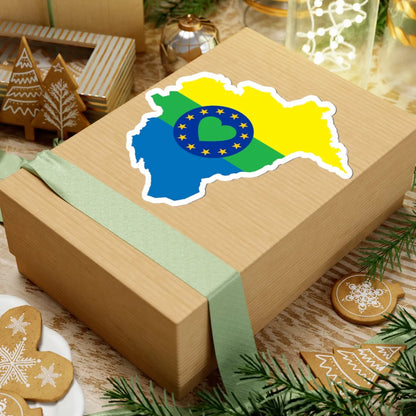 Flag map of Lunezia (Italy) STICKER Vinyl Kiss-Cut Decal - The Sticker Space