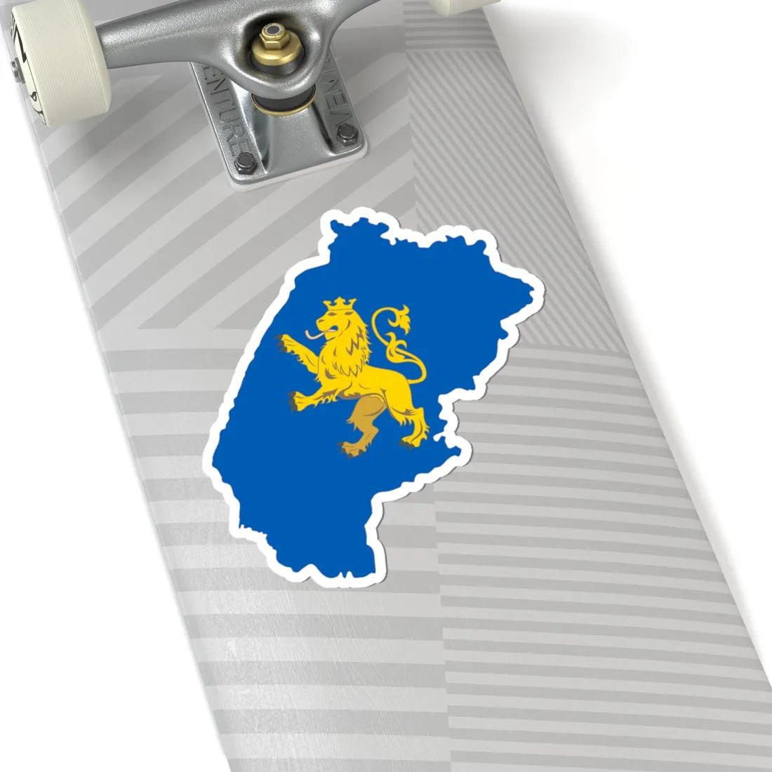 Flag-map of Lviv Oblast (Ukraine) STICKER Vinyl Kiss-Cut Decal - The Sticker Space