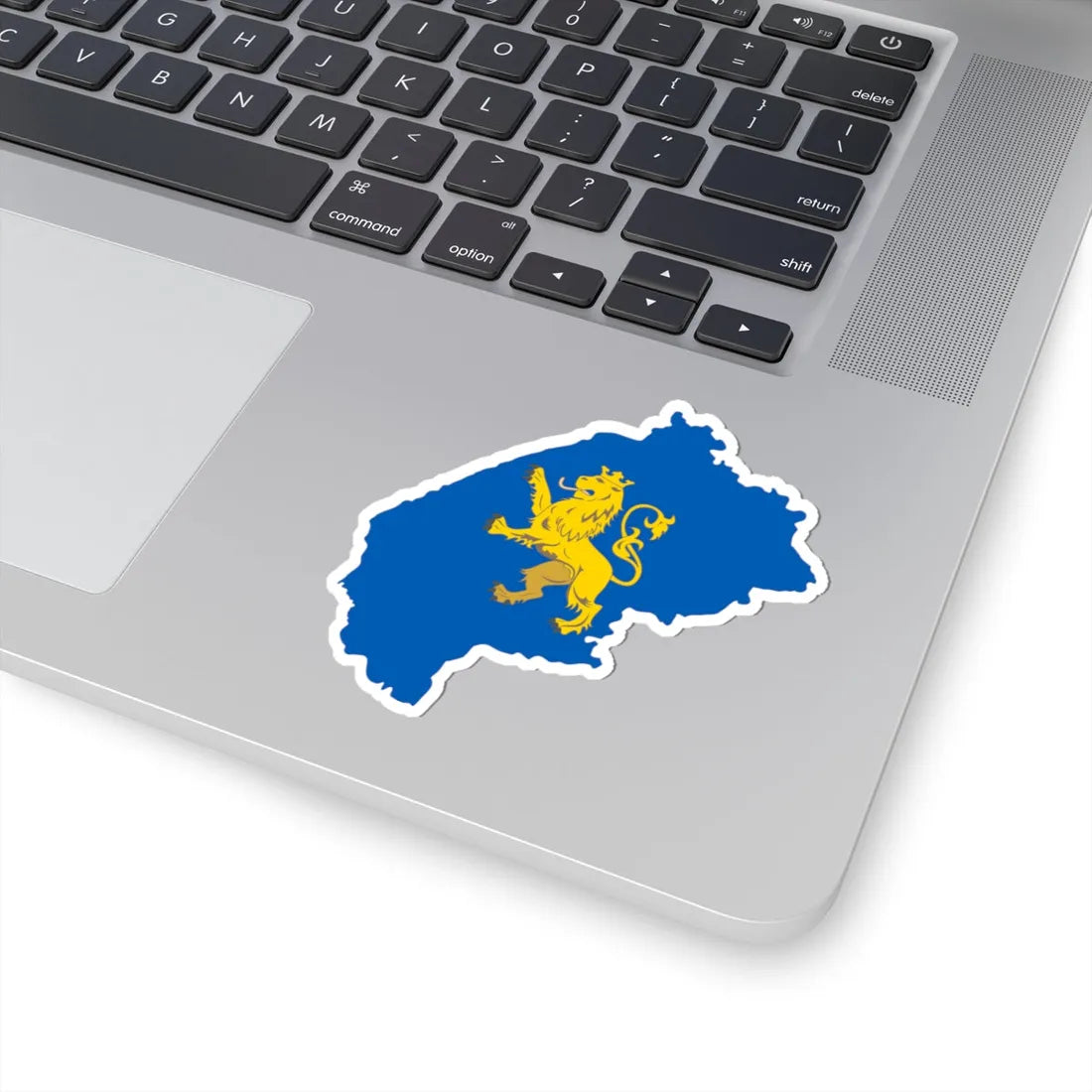 Flag-map of Lviv Oblast (Ukraine) STICKER Vinyl Kiss-Cut Decal - The Sticker Space
