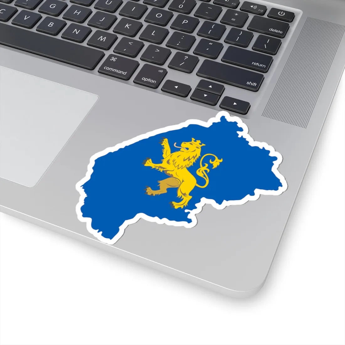 Flag-map of Lviv Oblast (Ukraine) STICKER Vinyl Kiss-Cut Decal - The Sticker Space