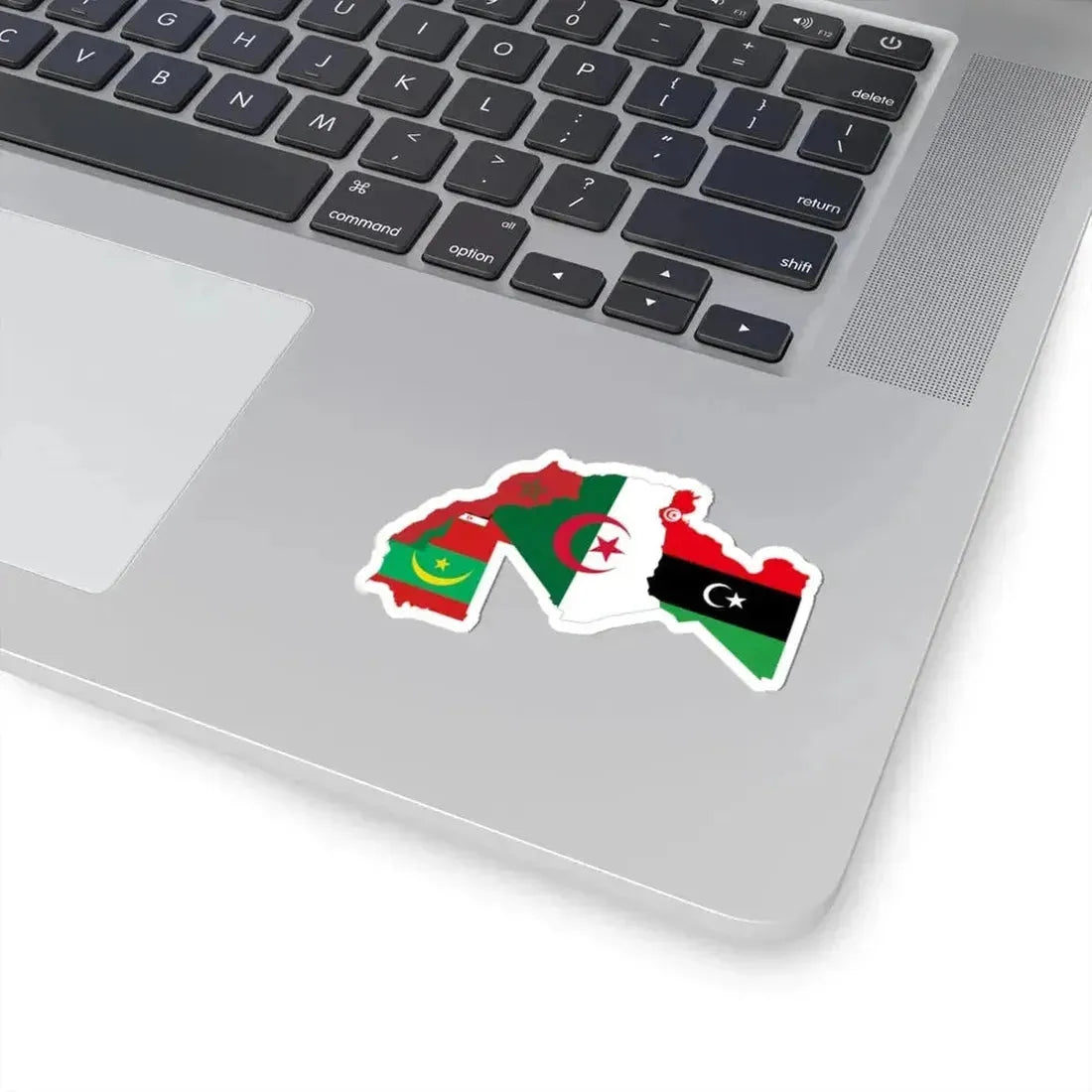 Flag map of Maghreb (Algeria) STICKER Vinyl Kiss-Cut Decal - The Sticker Space