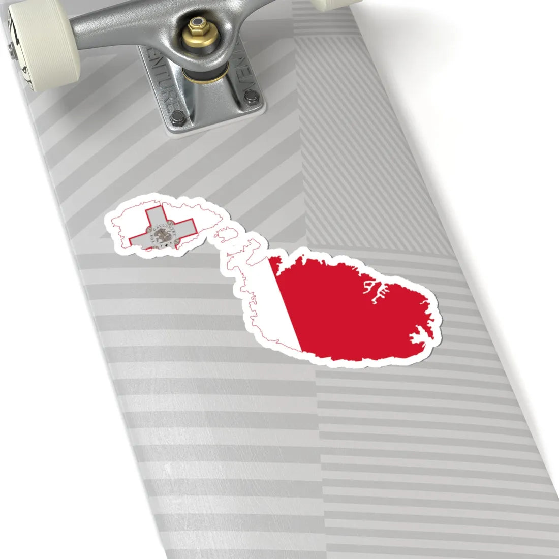 Flag map of Malta (Malta) STICKER Vinyl Kiss-Cut Decal - The Sticker Space