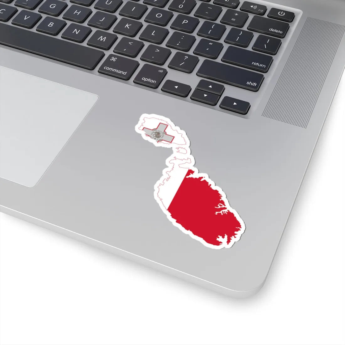 Flag map of Malta (Malta) STICKER Vinyl Kiss-Cut Decal - The Sticker Space