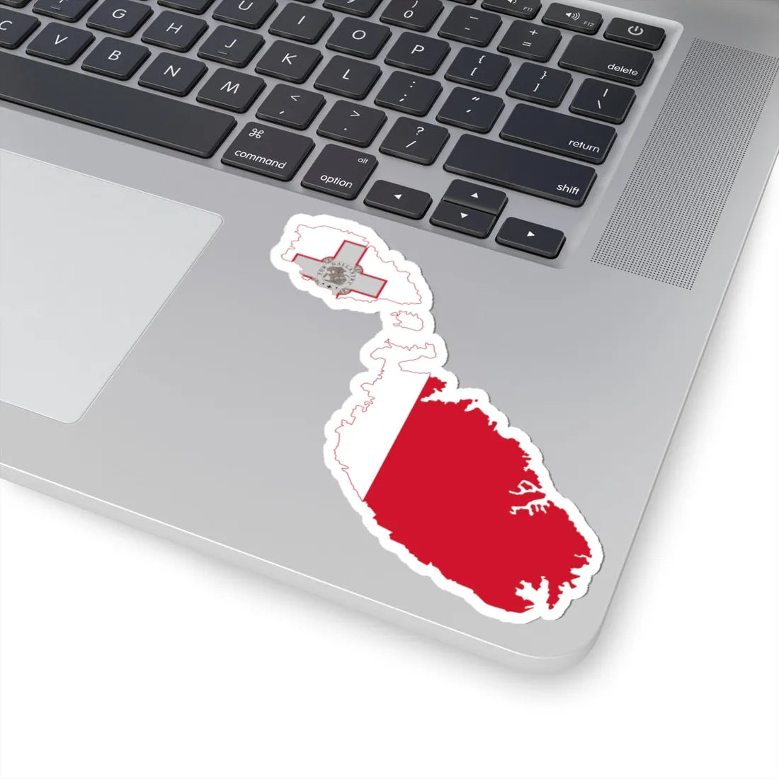 Flag map of Malta (Malta) STICKER Vinyl Kiss-Cut Decal - The Sticker Space