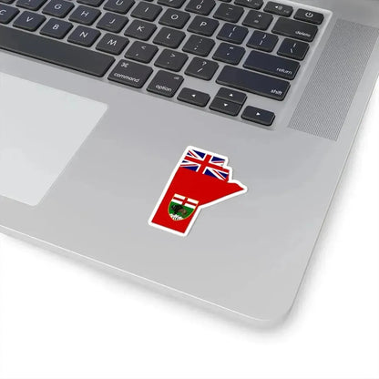 Flag-map of Manitoba (Canada) STICKER Vinyl Kiss-Cut Decal - The Sticker Space