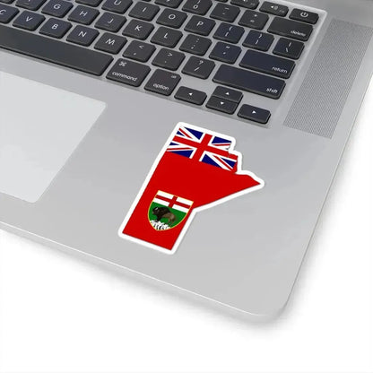 Flag-map of Manitoba (Canada) STICKER Vinyl Kiss-Cut Decal - The Sticker Space
