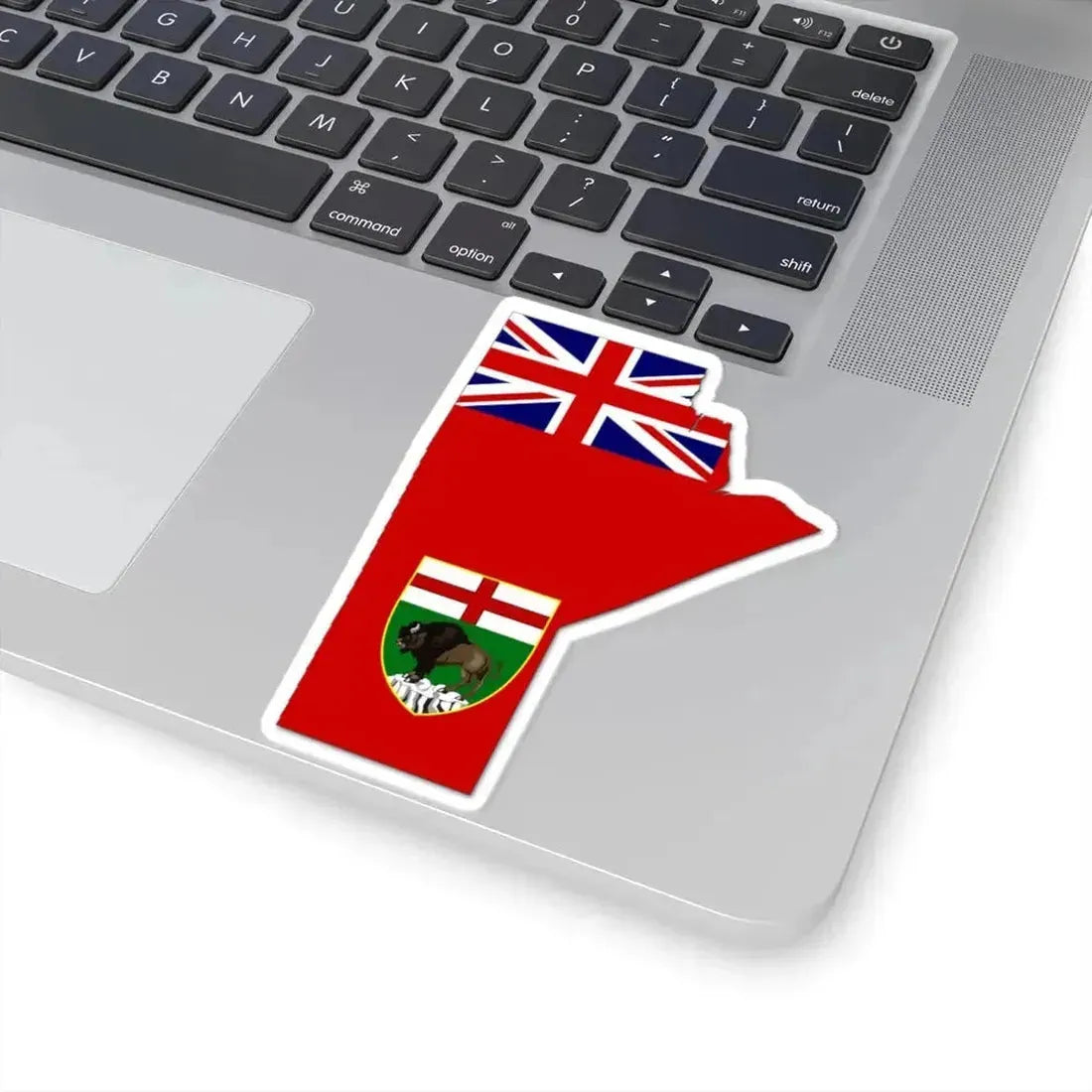 Flag-map of Manitoba (Canada) STICKER Vinyl Kiss-Cut Decal - The Sticker Space
