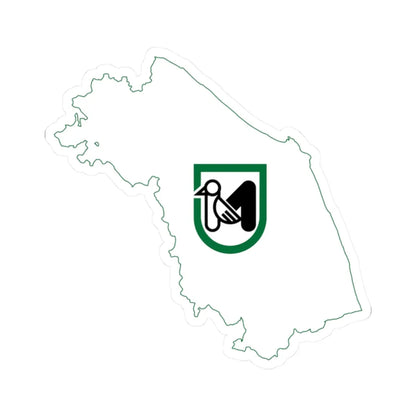 Flag map of Marche (Italy) STICKER Vinyl Kiss-Cut Decal 2 Inch White - The Sticker Space