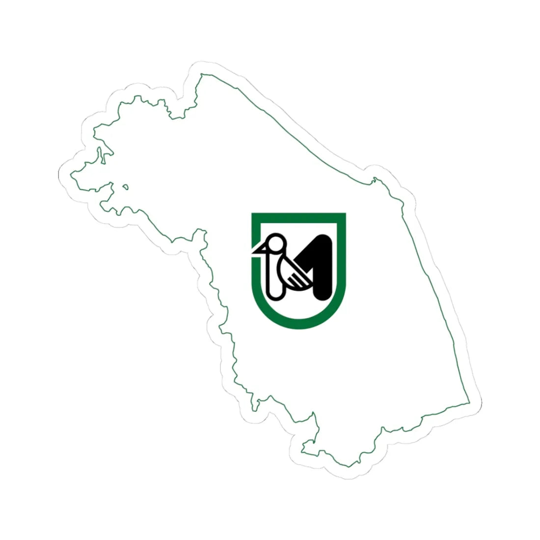 Flag map of Marche (Italy) STICKER Vinyl Kiss-Cut Decal 3 Inch White - The Sticker Space