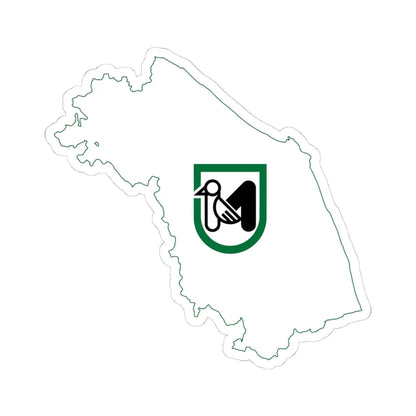 Flag map of Marche (Italy) STICKER Vinyl Kiss-Cut Decal 4 Inch White - The Sticker Space
